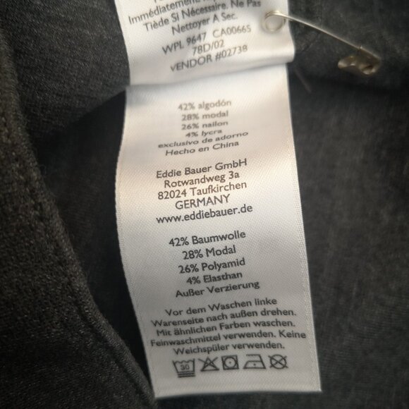 NWT Eddie Bauer Ladies Size 14 Side Zip Dark Grey Moisture Wicking Pants - Picture 7 of 13